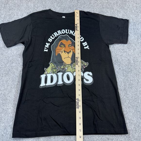 I’m Surrounded By Idiots Scar Black Shirt Lion King Disney Size Medium - Picture 2 of 5